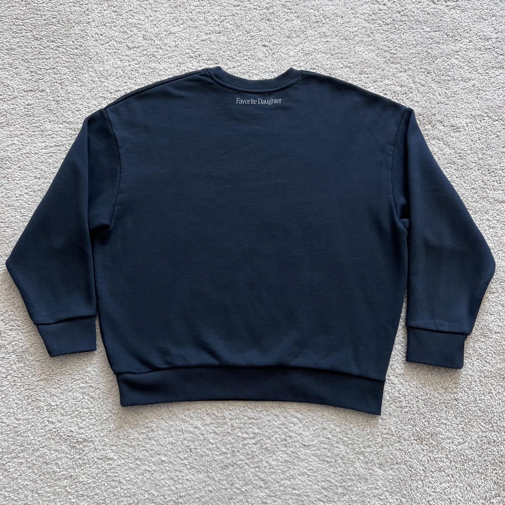 Favorite Daughter Sports Mom Sweatshirt Womens M Blue Fleece Crewneck Pullover - Picture 5 of 15